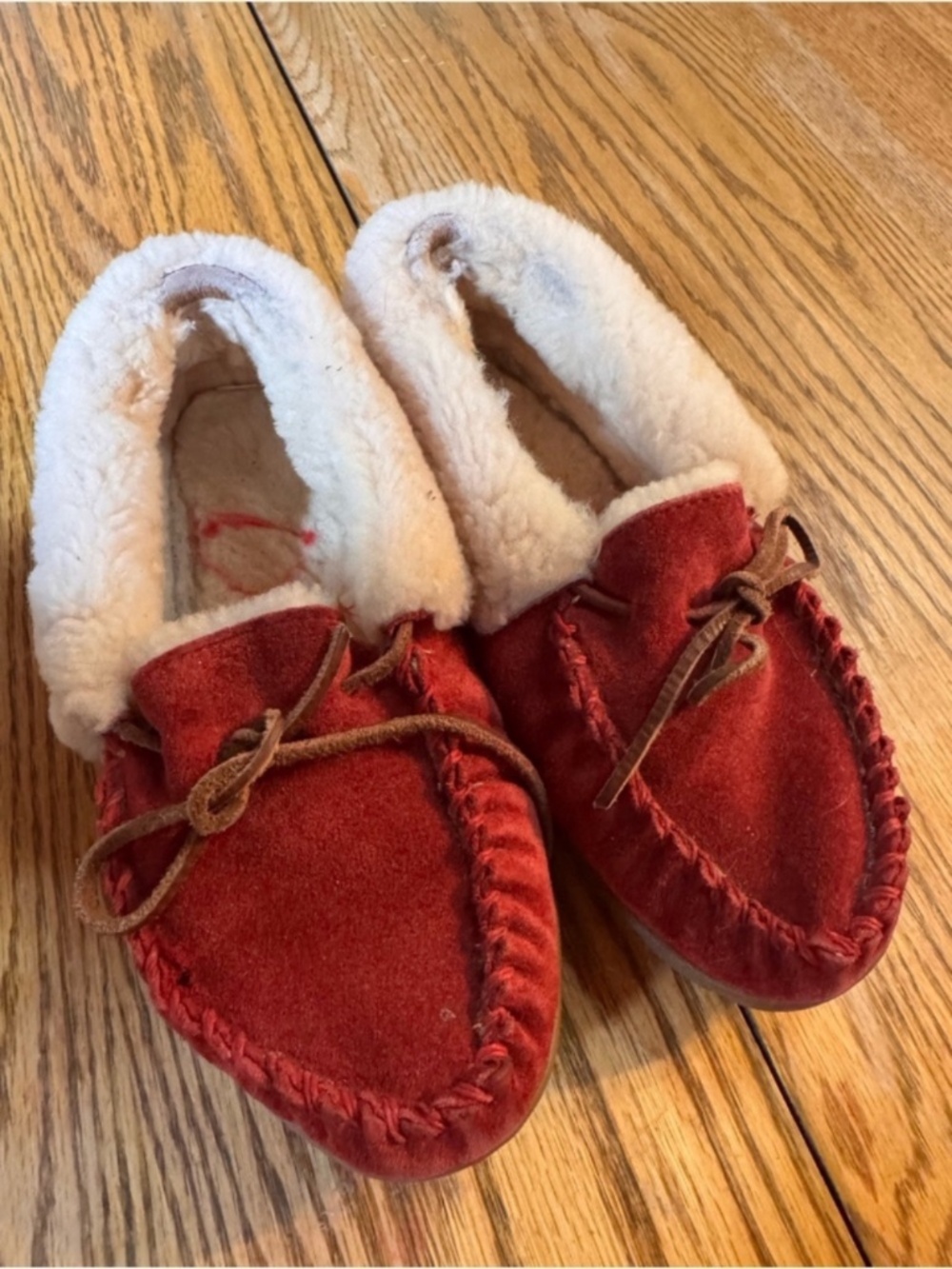 LL bean shearling lined camp slippers womens size 7